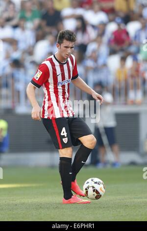 Malaga, Spagna. 23 Ago, 2014. Aymeric Laporte (Bilbao) Calcio/Calcetto : spagnolo "Liga Española" corrispondono tra Malaga e Athletic Club Bilbao a La Rosaleda stadio in Malaga, Spagna . © Mutsu Kawamori/AFLO/Alamy Live News Foto Stock