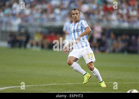 Malaga, Spagna. 23 Ago, 2014. Duda (Malaga) Calcio/Calcetto : spagnolo "Liga Española" corrispondono tra Malaga e Athletic Club Bilbao a La Rosaleda stadio in Malaga, Spagna . © Mutsu Kawamori/AFLO/Alamy Live News Foto Stock