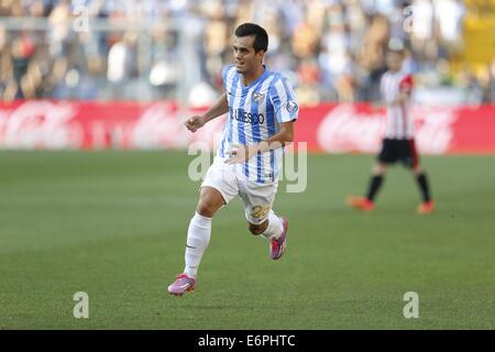 Malaga, Spagna. 23 Ago, 2014. Juanmi (Malaga) Calcio/Calcetto : spagnolo "Liga Española" corrispondono tra Malaga e Athletic Club Bilbao a La Rosaleda stadio in Malaga, Spagna . © Mutsu Kawamori/AFLO/Alamy Live News Foto Stock