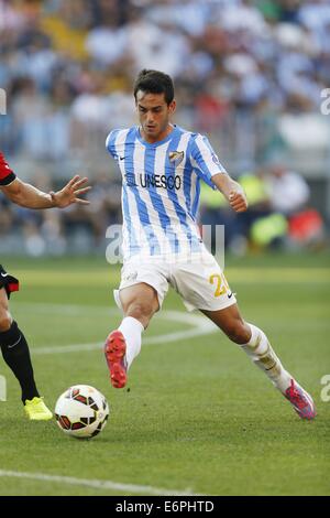 Malaga, Spagna. 23 Ago, 2014. Juanmi (Malaga) Calcio/Calcetto : spagnolo "Liga Española" corrispondono tra Malaga e Athletic Club Bilbao a La Rosaleda stadio in Malaga, Spagna . © Mutsu Kawamori/AFLO/Alamy Live News Foto Stock