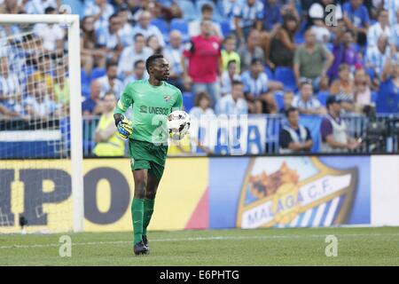 Malaga, Spagna. 23 Ago, 2014. Carlos Kameni (Malaga) Calcio/Calcetto : spagnolo "Liga Española" corrispondono tra Malaga e Athletic Club Bilbao a La Rosaleda stadio in Malaga, Spagna . © Mutsu Kawamori/AFLO/Alamy Live News Foto Stock