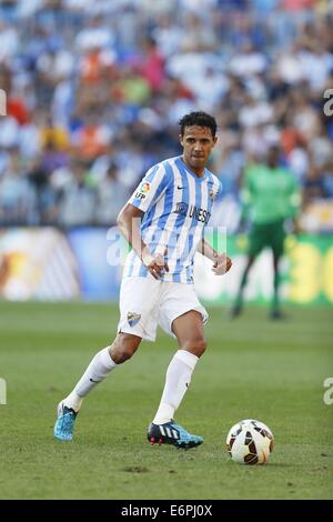 Malaga, Spagna. 23 Ago, 2014. Weligton (Malaga) Calcio/Calcetto : spagnolo "Liga Española" corrispondono tra Malaga e Athletic Club Bilbao a La Rosaleda stadio in Malaga, Spagna . © Mutsu Kawamori/AFLO/Alamy Live News Foto Stock