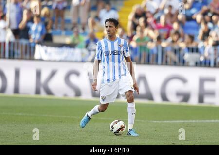 Malaga, Spagna. 23 Ago, 2014. Weligton (Malaga) Calcio/Calcetto : spagnolo "Liga Española" corrispondono tra Malaga e Athletic Club Bilbao a La Rosaleda stadio in Malaga, Spagna . © Mutsu Kawamori/AFLO/Alamy Live News Foto Stock