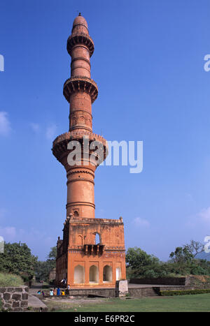 Chand minar dualatabad fort aurangabad india Foto Stock