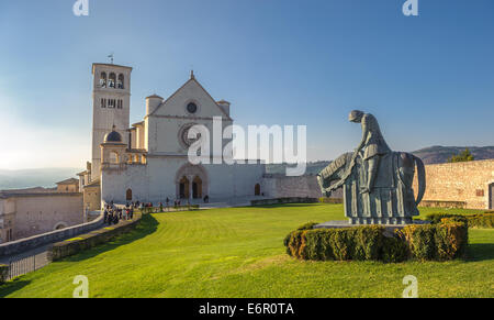 Basilica di San Francesco d'Assisi, Assisi, Italia Foto Stock