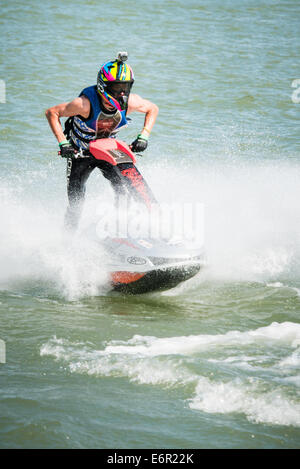 Jet ski contest sul fiume Drava, Festival Lent, Maribor, Slovenia, 28 giugno 2014 Foto Stock