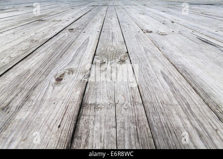 Immagine ravvicinata del vecchio ponte di legno, seective centro di messa a fuoco Foto Stock