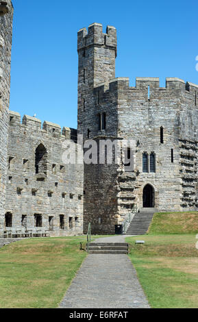 Caernarfon Castle nel Galles del Nord Foto Stock