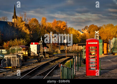 Una vecchia stazione ferroviaria in Elsecar Heritage Centre. Foto Stock