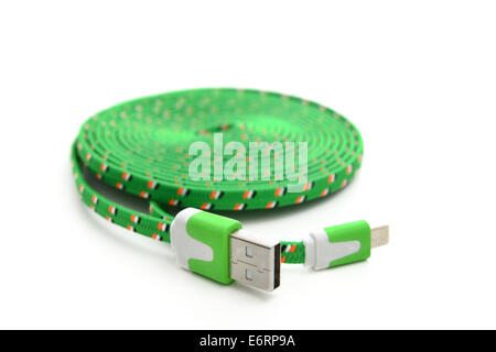 Cavo USB Caricabatteria Mobile Foto Stock