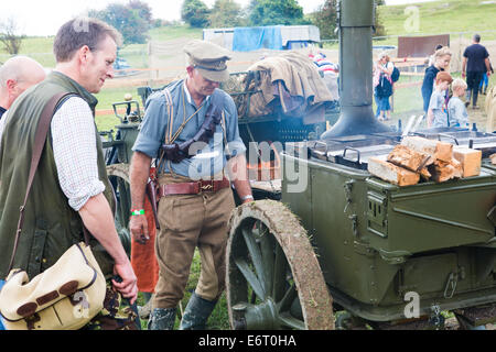 Tarrant Hinton, Dorset, Regno Unito. 28 Agosto, 2014. Il grande Dorset fiera del vapore, Tarrant Hinton, Dorset, Regno Unito. Un'area della fiera è dedicata alla commemorazione di cento anni dalla guerra mondiale un credito: Zach Williams/Alamy Live News Foto Stock