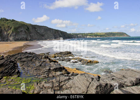 Spiaggia di Tresaith Cardigan Bay Galles Foto Stock