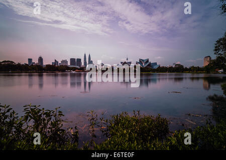 Lago Titiwangsa al mattino Foto Stock