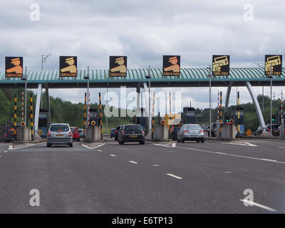 Veicolo, expressway, traffico stradale, gate, pedaggio autostradale, Foto Stock