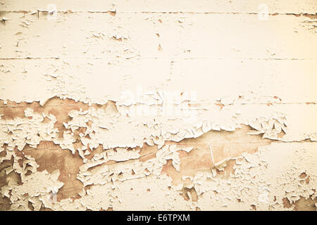 In legno antico sfondo nostalgico con pelati in colore beige, marrone o giallo. Foto Stock