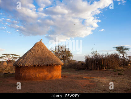 Capanna tradizionale nella tribù Borana, Yabelo, Etiopia Foto Stock