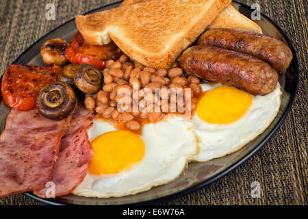 La completa prima colazione inglese Foto Stock