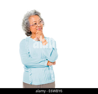 Smart Coppia donna asiatica di pensare Foto Stock
