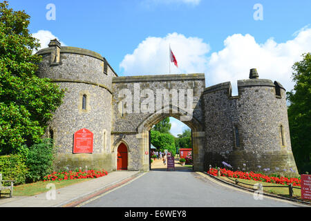 Castello di Arundel e Arundel, West Sussex, in Inghilterra, Regno Unito Foto Stock