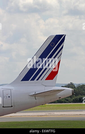 Impennaggi di Air France Airbus A320-214 Foto Stock