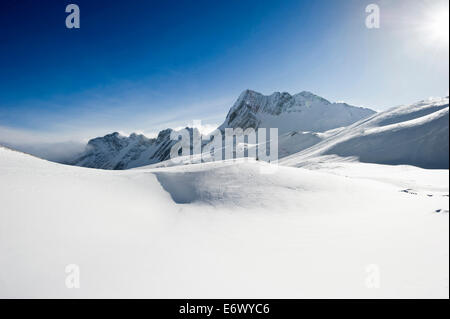 Glaciale resort sciistico, Zugspitze, Garmisch-Partenkirchen, Baviera, Germania Foto Stock