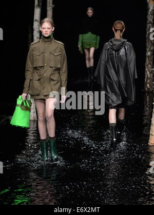 La London Fashion Week Autunno/Inverno 2014 - Hunter - passerella dove: Londra, Regno Unito quando: 15 Feb 2014 Foto Stock