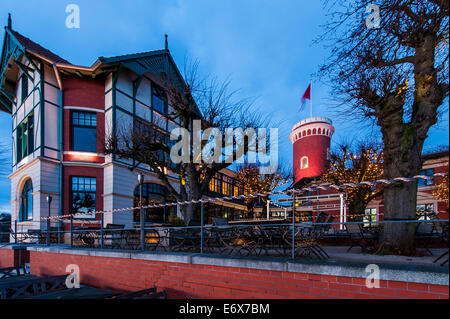 Hotel Suellberg e giardino della birra in Hamburg-Blankenese, Amburgo, Germania Foto Stock