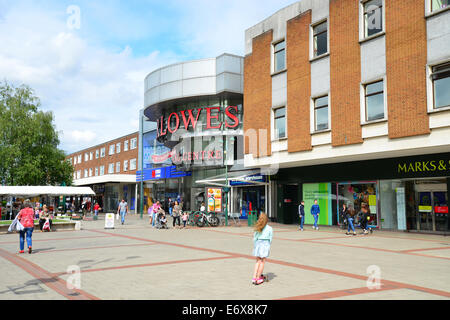 Marlowes Shopping Centre, High Street, Hemel Hempstead, Hertfordshire, England, Regno Unito Foto Stock