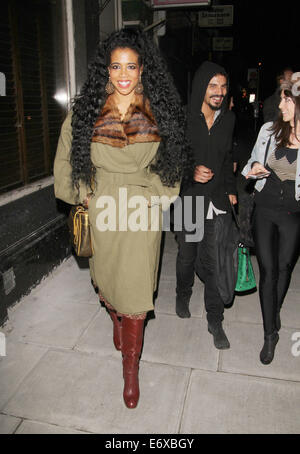 Kelis lascia il kings Head Pub di Hackney dove lei ha ospitato una festa per celebrare il rilascio del suo nuovo album "alimentare" con: Kelis Rogers dove: Londra, Regno Unito quando: 25 Feb 2014 Foto Stock