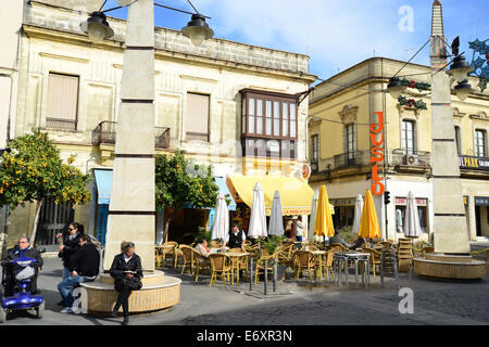 Caffè all'aperto, Calle Doña Blanca, Jerez de la Frontera, Provincia di Cádiz, Andalucía, Regno di Spagna Foto Stock