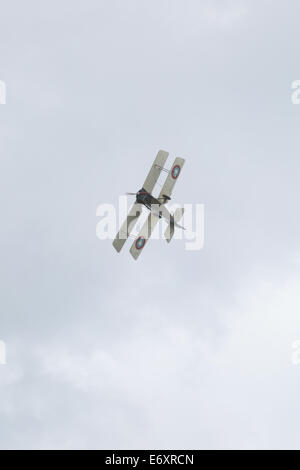 Questa è la Grande Guerra Team Display - RAF SE5una visualizzazione a Shoreham Airshow 2014, Shoreham Airport, East Sussex, Regno Unito. Foto Stock