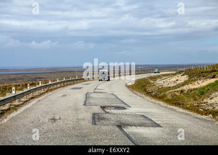 Safari 4X4 nelle isole Falkland. Da Port Stanley a nord stagno su East Falkland. Foto Stock