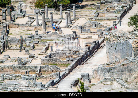 Glanum città romana Rovine di San Remy de Provence, Provenza, Francia Foto Stock