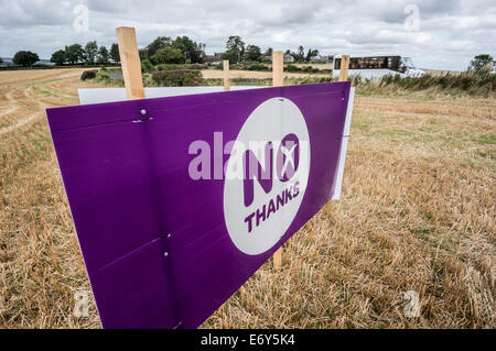 Scottish Borders, UK. Il 1° settembre 2014. Referendum scozzese meglio insieme o nessuna campagna di promozione nei confini Scozzesi Credito: David Kilpatrick/Alamy Live News Foto Stock