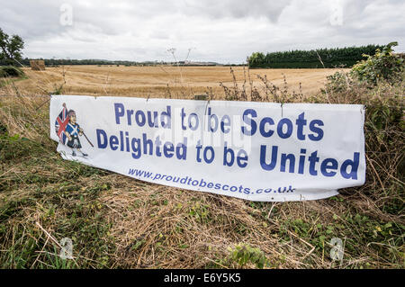 Scottish Borders, UK. Il 1° settembre 2014. Referendum scozzese meglio insieme o nessuna campagna di promozione nei confini Scozzesi Credito: David Kilpatrick/Alamy Live News Foto Stock