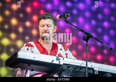 Bjorn eseguire nuovamente live a riavvolgere il nord - il 80's Festival - Capesthorne Hall, Cheshire Foto Stock