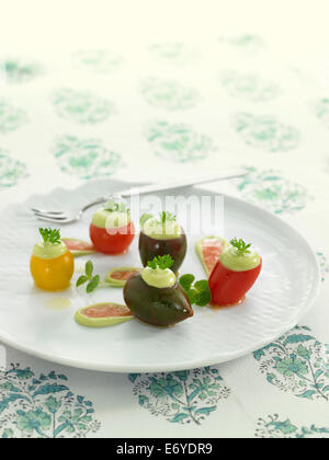 Farcite i pomodori mini Foto Stock