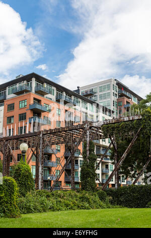 Cherry Creek Trail sulla tipica estate wekeend. Foto Stock