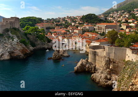 West Bay di Dubrovnik La città vecchia in Croazia Foto Stock