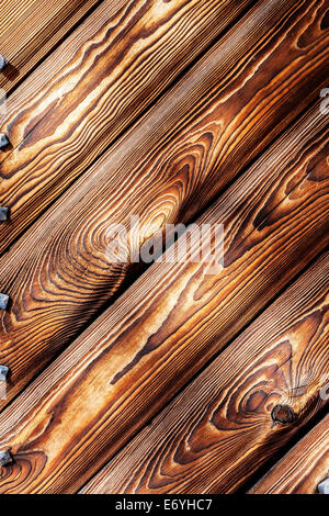Sfondo di legno vecchio gate di un castello, Polonia. Foto Stock