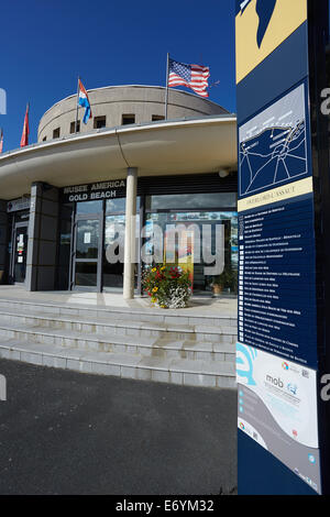 Il Museo a Gold Beach, in Normandia, Francia, Foto Stock