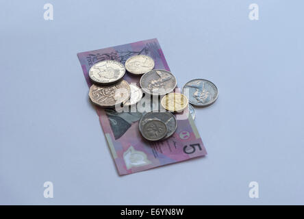 Allentato cambiare valuta australiana denaro Foto Stock