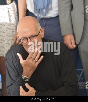 Venezia, Italia. 2 Sep, 2014. Direttore Gabriele Salvatores pone durante la foto chiamata per il filmato in Italia In una giornata presso la settantunesima Festival del Cinema di Venezia, Venezia, Italia, Settembre 2, 2014. Credito: Liu Lihang/Xinhua/Alamy Live News Foto Stock