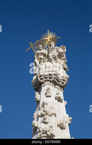 Ungheria, Budapest, la Colonna della Santa Trinità, costruita nel 1712, fuori la Chiesa di Matthias Foto Stock