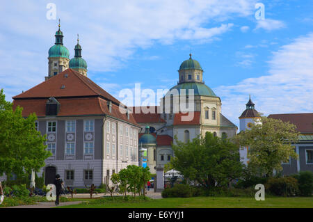 Kempten, Saint Lorenz Basilica, abbazia benedettina, Allgau, Allgaeu, Baviera, Germania Foto Stock