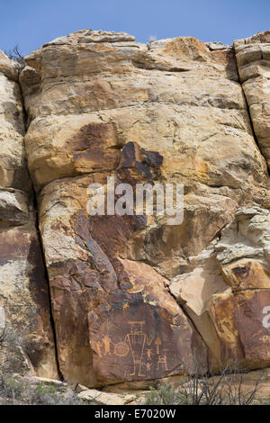 Stati Uniti d'America, Utah, Dinosaur National Monument, McKee molla petroglifi stile di Fremont, ANNUNCIO 700 - ANNUNCIO 1200 Foto Stock