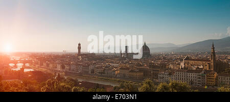 Paesaggio panoramico, Firenze, Toscana, Italia Foto Stock