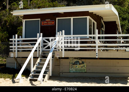 La casa sulla spiaggia una volta di proprietà dell'attore John Wayne dal1950's -1973 a mille passi spiaggia di Laguna Beach California Foto Stock