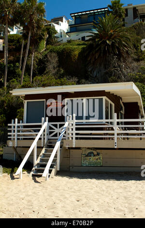 La casa sulla spiaggia una volta di proprietà dell'attore John Wayne dal1950's -1973 a mille passi spiaggia di Laguna Beach California Foto Stock