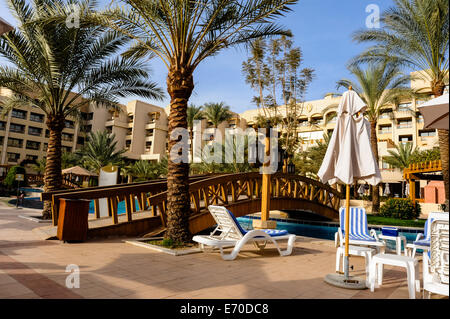 Aqaba Giordania è la sola città costiera. Vista dall'Hotel Intercontinental. Foto Stock